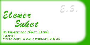 elemer suket business card